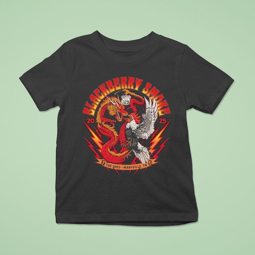 Blackberry Smoke May 15-17, 2025 The Shed Concert Series, Maryville, Tn Dragon Rooster Shirt