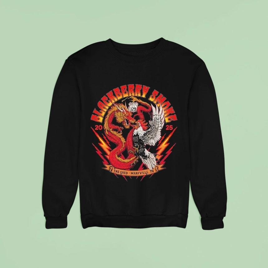 Blackberry Smoke May 15-17, 2025 The Shed Concert Series, Maryville, Tn Dragon Rooster Shirt Blackberry Smoke May 15-17, 2025 The Shed Concert Series, Maryville, Tn Dragon Rooster Shirt