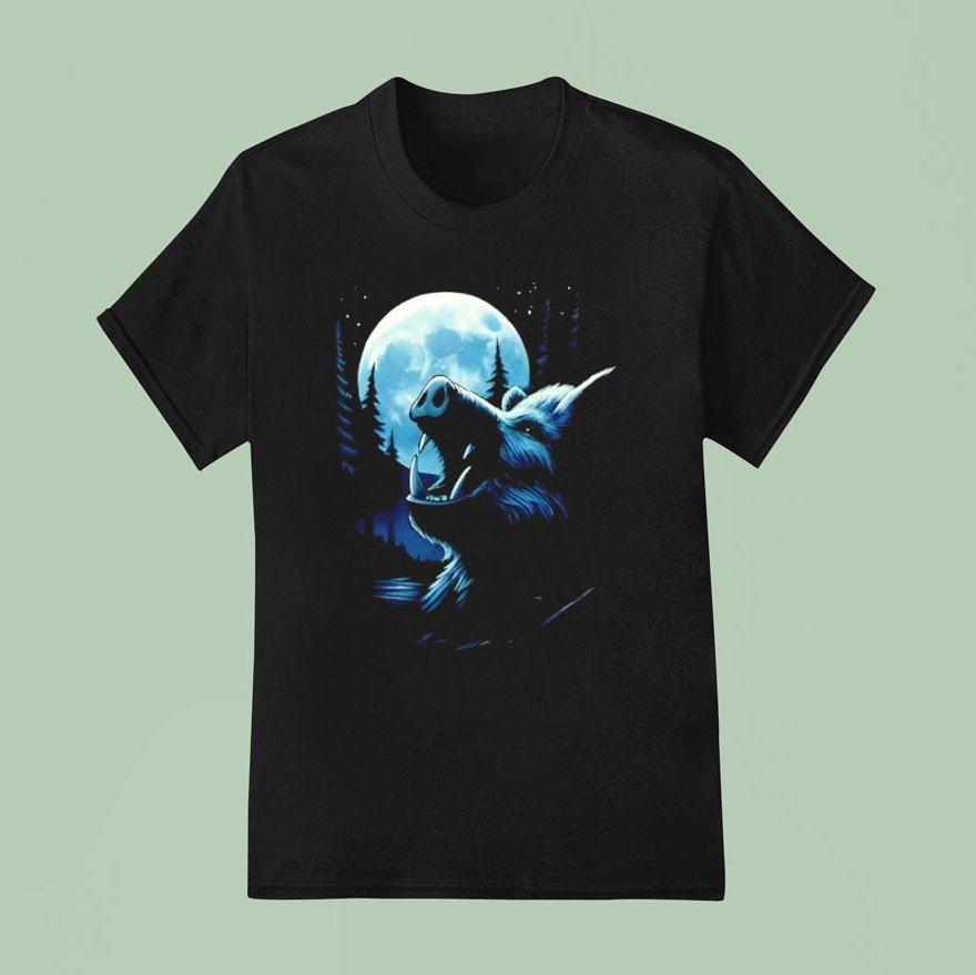 Boar Howling At The Moon Shirt