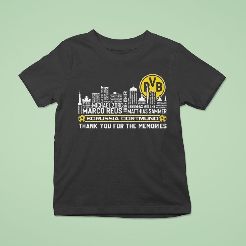 Borussia Dortmund Players Club Crest Skyline Marco Reus Thank You For The Memories Shirt