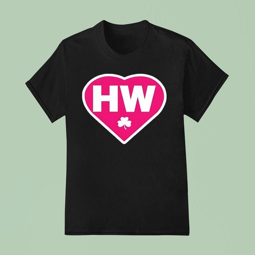 Boston Celtics Hw Lucky Clover In Heart Shirt