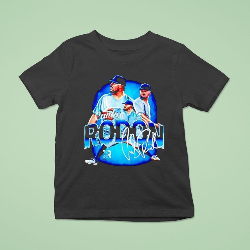 Carlos Rodon New York Yankees Baseball Signature Collage Shirt