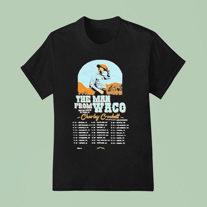 Charley Crockett The Man From Waco Us Tour 2025 Dates Shirt