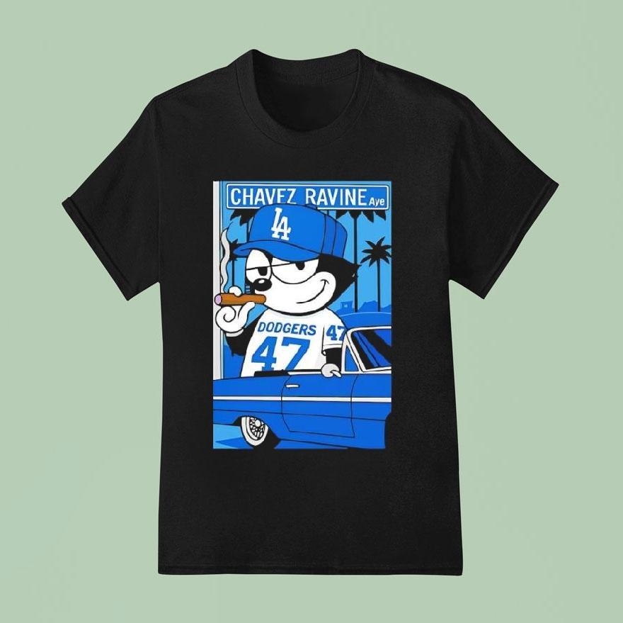 Chavez Ravine X Los Angeles Dodgers Lowrider Car Graphic Shirt