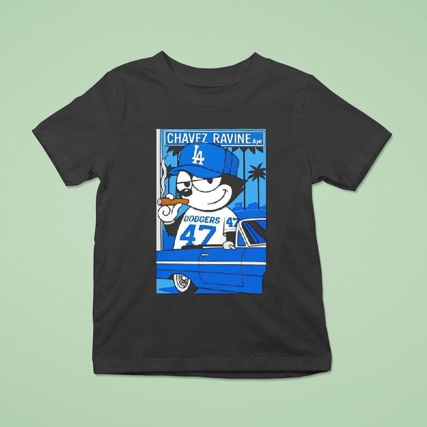 Chavez Ravine X Los Angeles Dodgers Lowrider Car Graphic Shirt