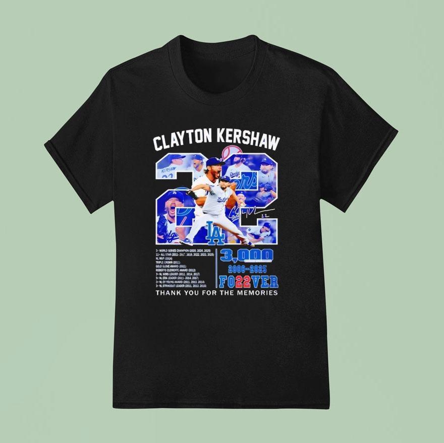 Clayton Kershaw 22 Los Angeles Dodgers Legend Forever Shirt