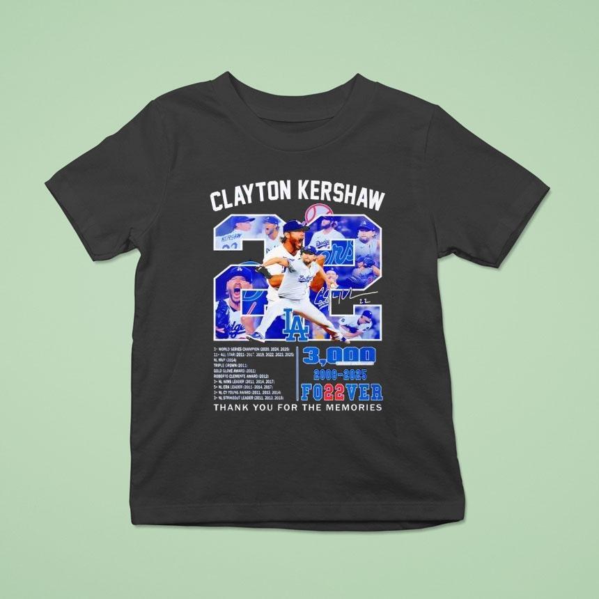 Clayton Kershaw 22 Los Angeles Dodgers Legend Forever Shirt