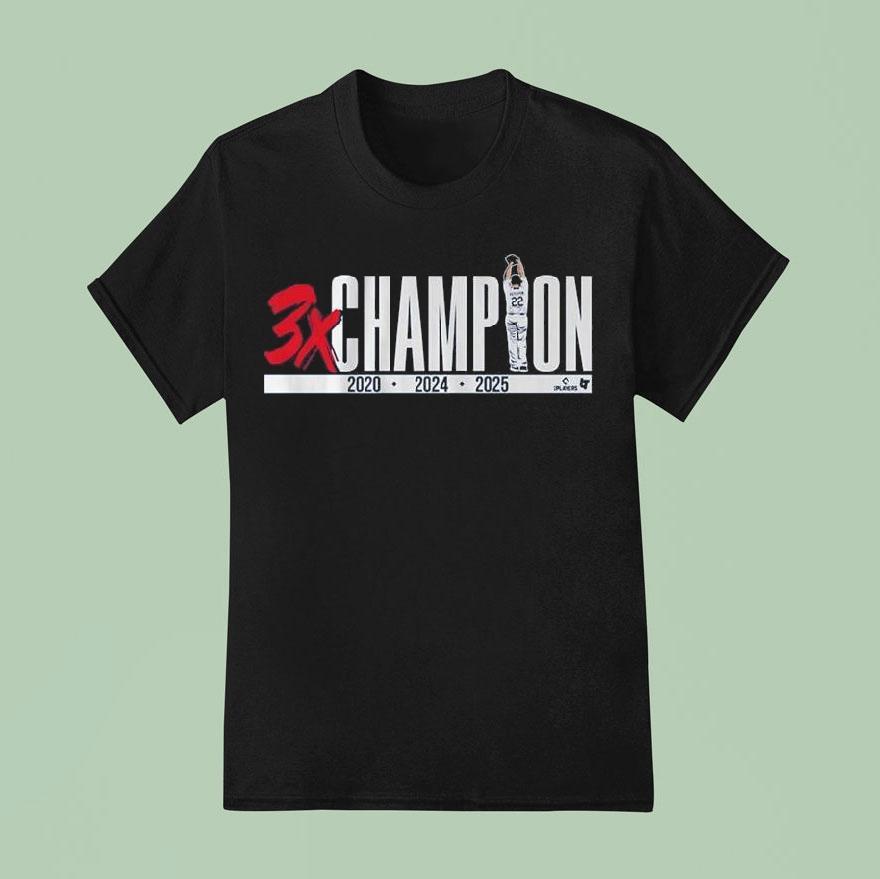Clayton Kershaw Three-time Champion 2025 Shirt