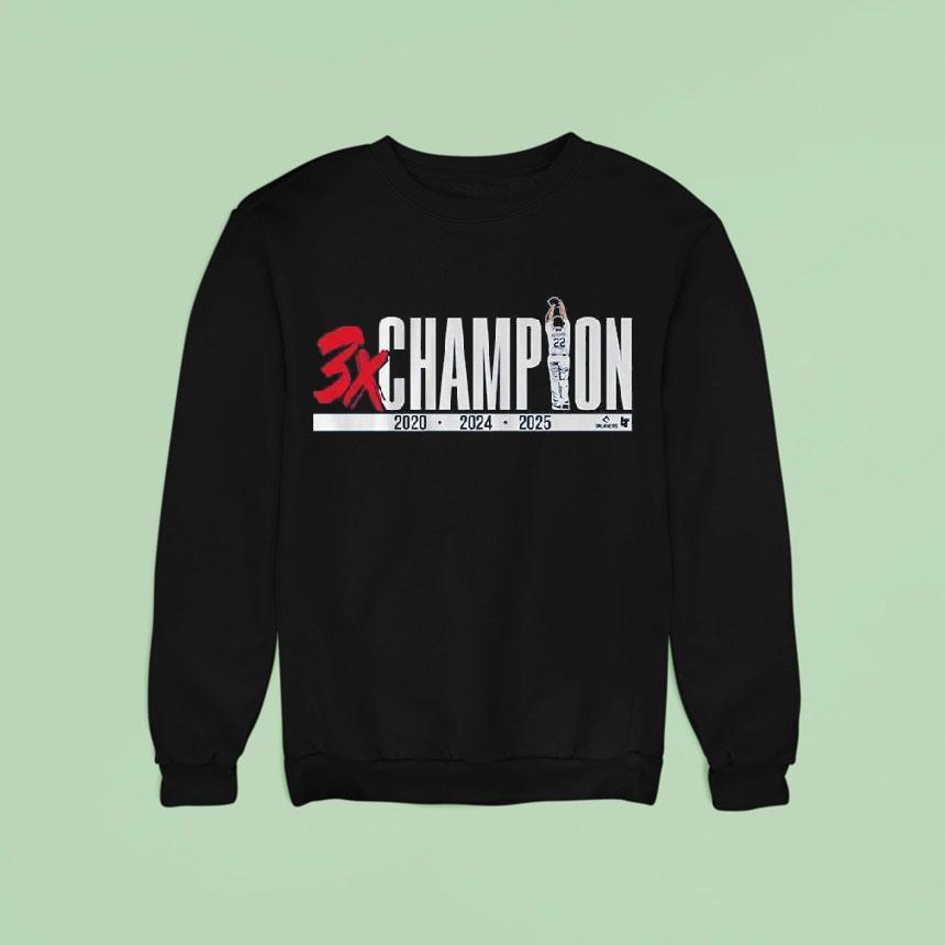 Clayton Kershaw Three-time Champion 2025 Shirt Clayton Kershaw Three-time Champion 2025 Shirt