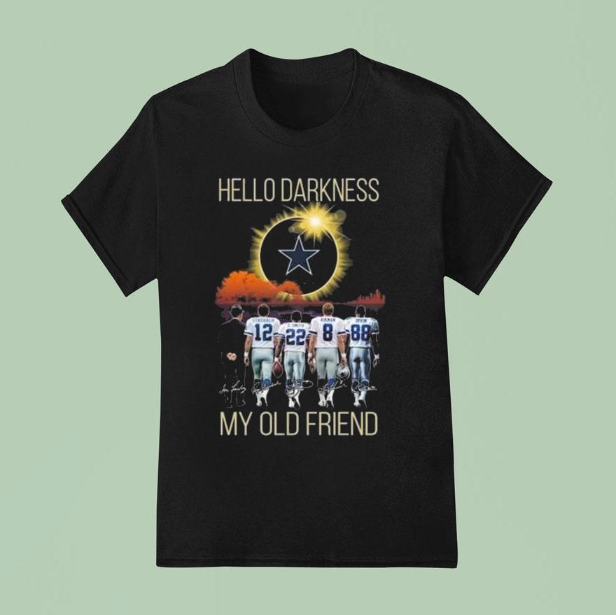 Dallas Cowboys Hello Darkness My Old Friend Players Signatures 2025 Shirt