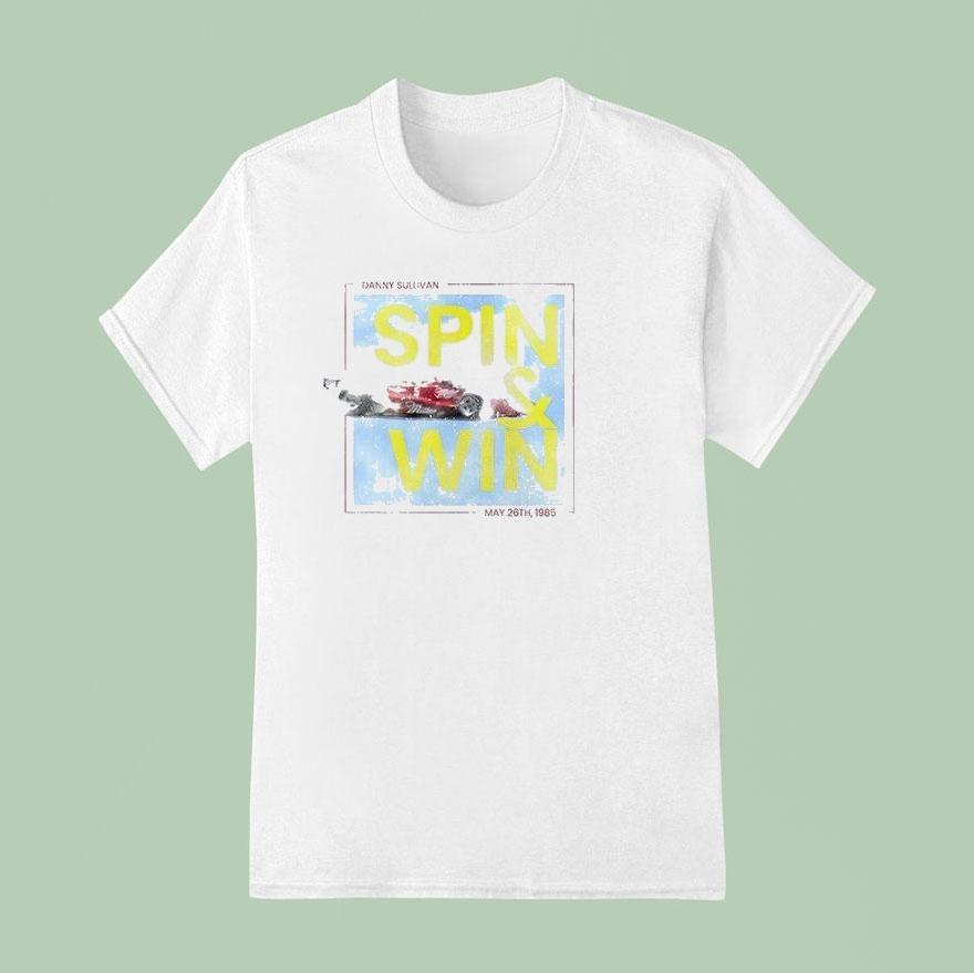 Danny Sulivan Spin And Win Car Racing Photo Vintage Shirt