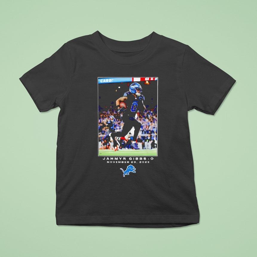 Detroit Lions Jahmyr Gibbs Nfl Flash Features November 23rd 2025 Shirt