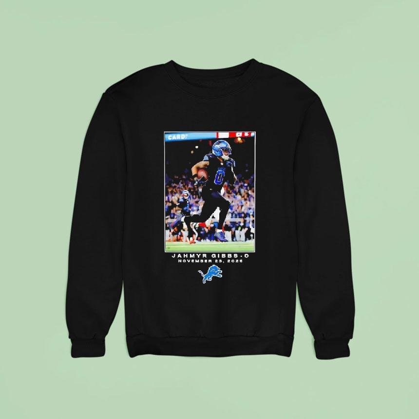 Detroit Lions Jahmyr Gibbs Nfl Flash Features November 23rd 2025 Shirt Detroit Lions Jahmyr Gibbs Nfl Flash Features November 23rd 2025 Shirt
