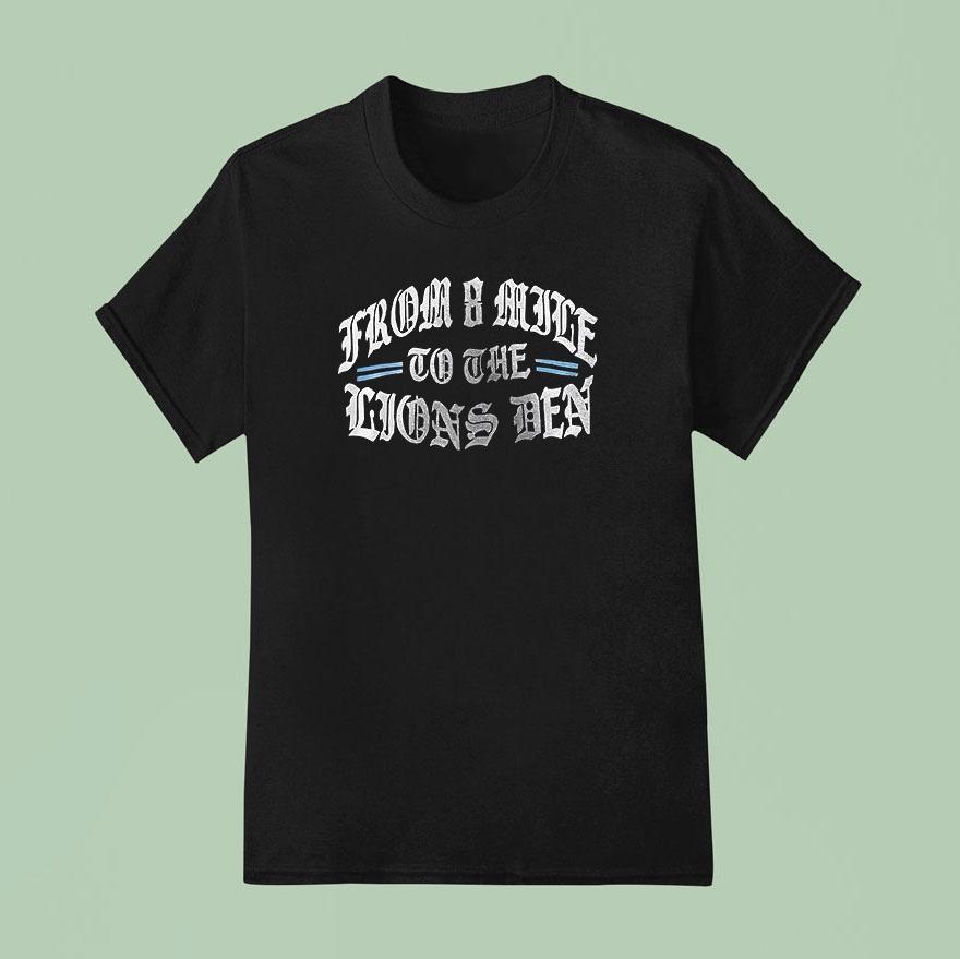 Detroit Lions X Eminem From 8 Mile To The Lions Den Helmet Shirt