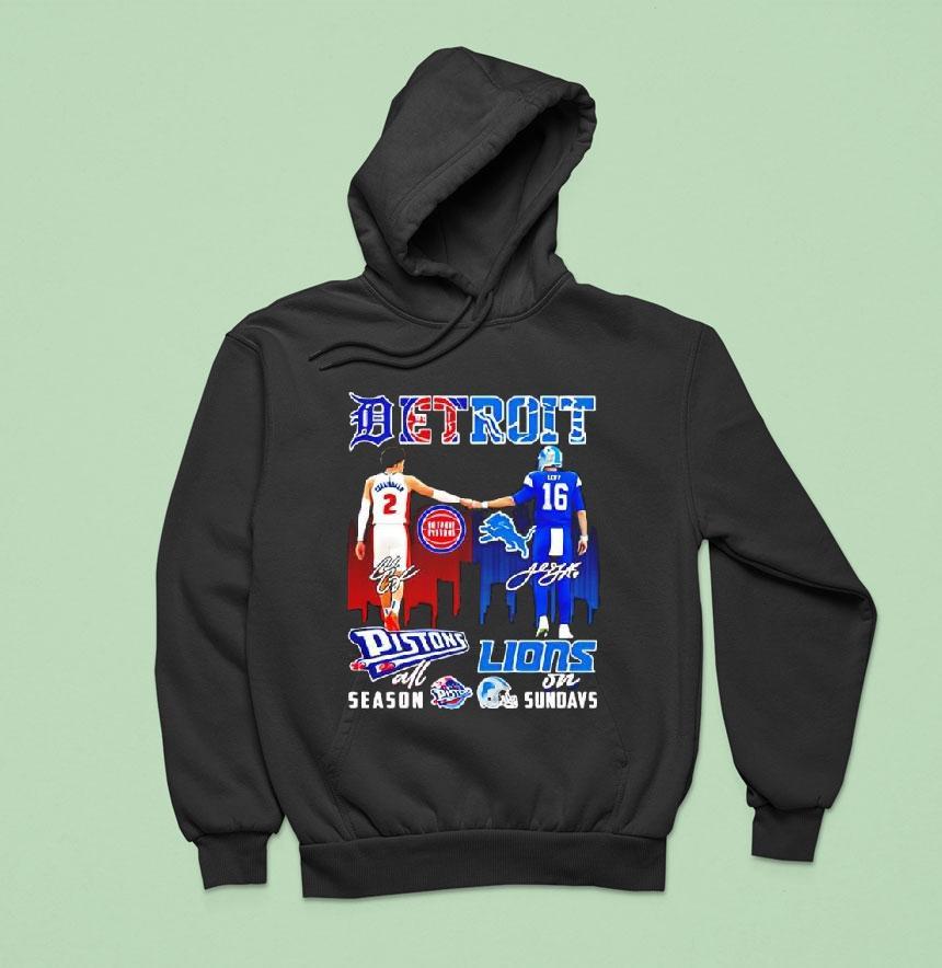Detroit Sports Teams Pistons All Season Lions On Sundays Signatures Shirt Detroit Sports Teams Pistons All Season Lions On Sundays Signatures Shirt