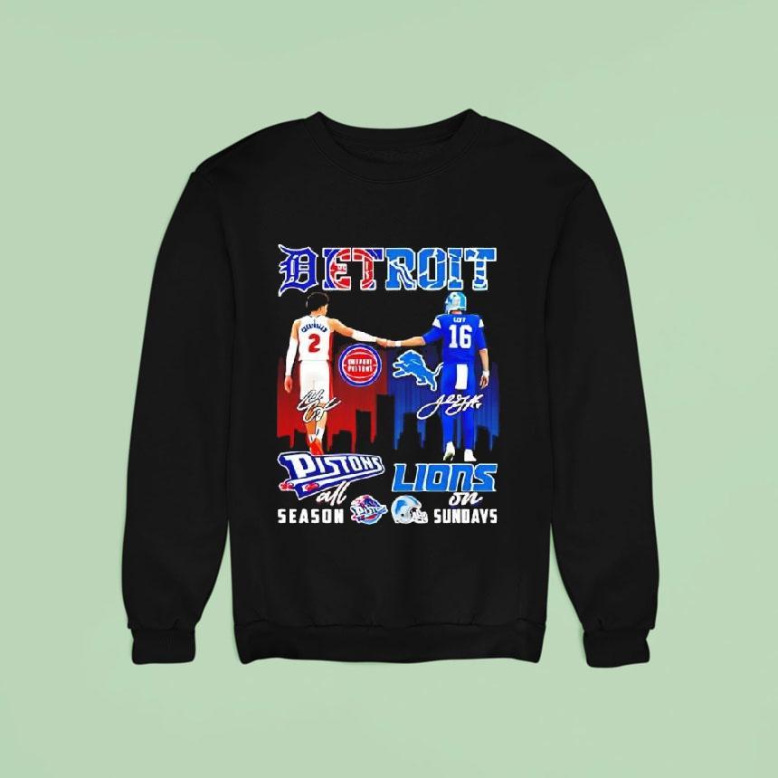 Detroit Sports Teams Pistons All Season Lions On Sundays Signatures Shirt Detroit Sports Teams Pistons All Season Lions On Sundays Signatures Shirt