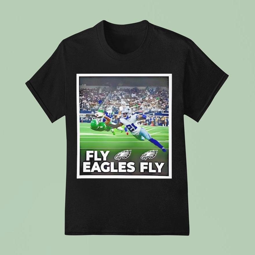 Devonta Smith Touchdown Fly Eagles Fly Photo Shirt