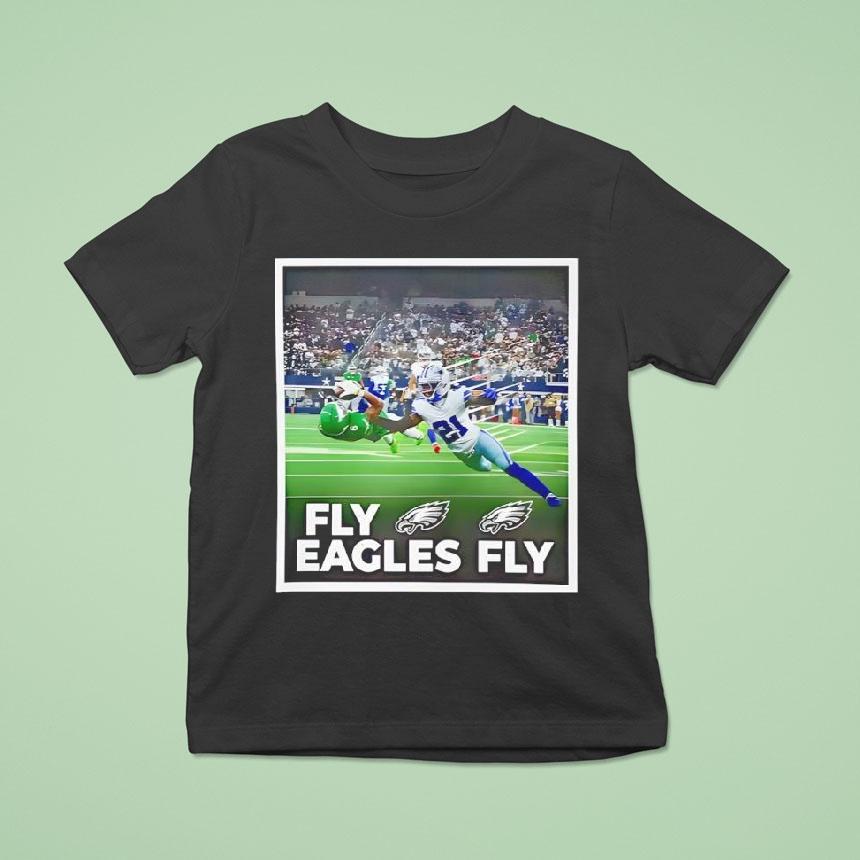 Devonta Smith Touchdown Fly Eagles Fly Photo Shirt