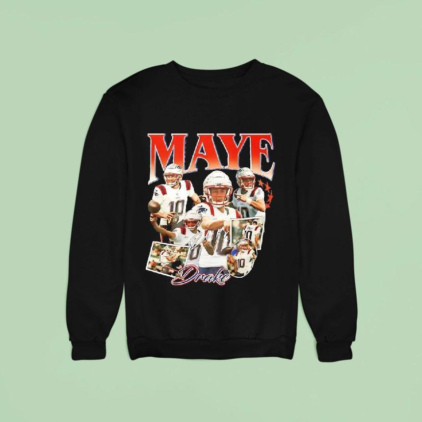 Drake Maye New England Patriots Signature Picture Shirt Drake Maye New England Patriots Signature Picture Shirt