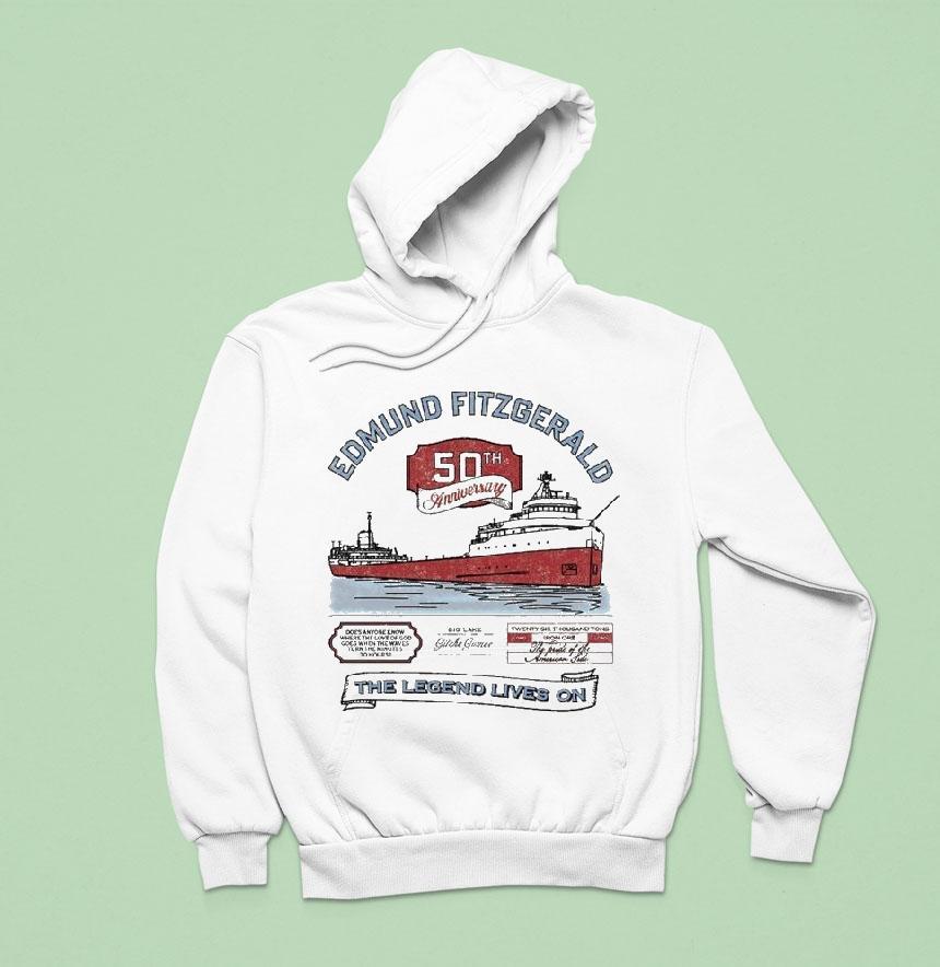 Edmund Fitzgerald 50th Anniversary The Legend Lives On Boat Shirt Edmund Fitzgerald 50th Anniversary The Legend Lives On Boat Shirt