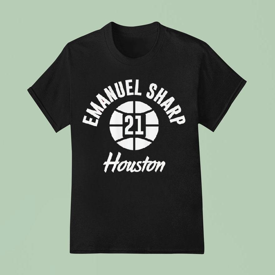 Emanuel Sharp 21 Houston Cougars Basketball Shirt