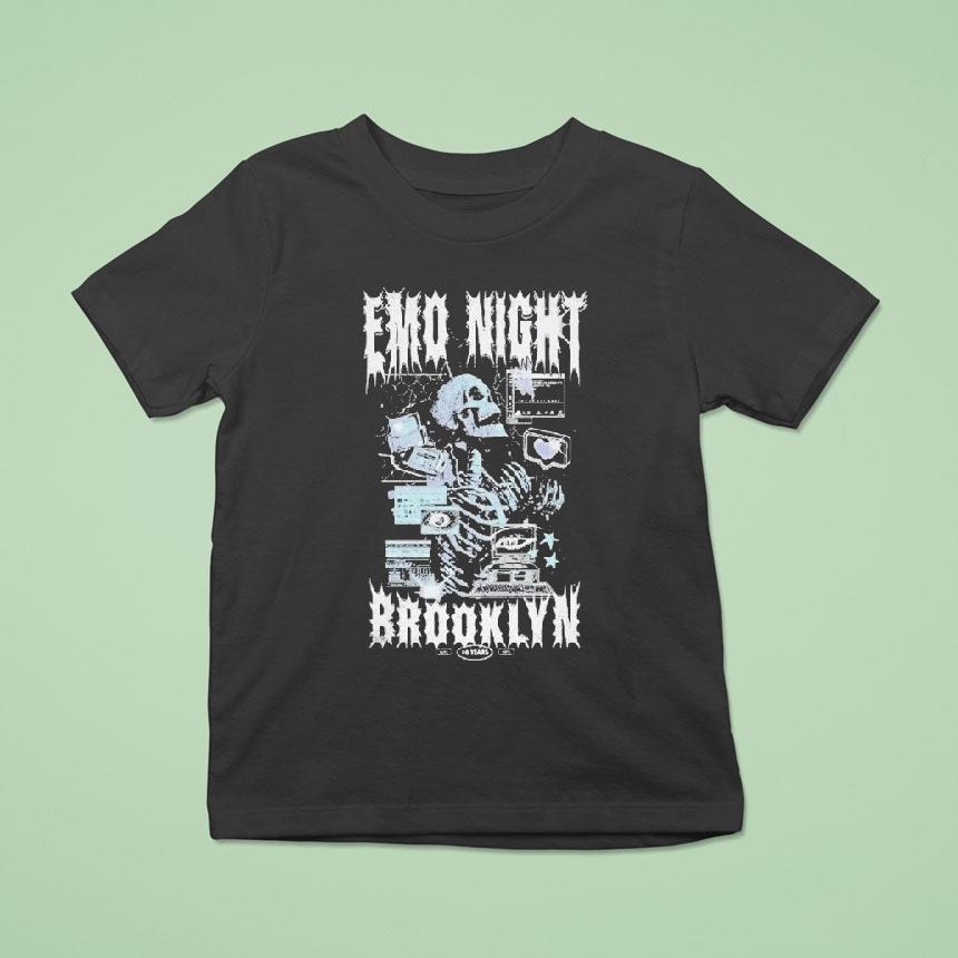 Emo Night Brooklyn Computer Skeleton Shirt