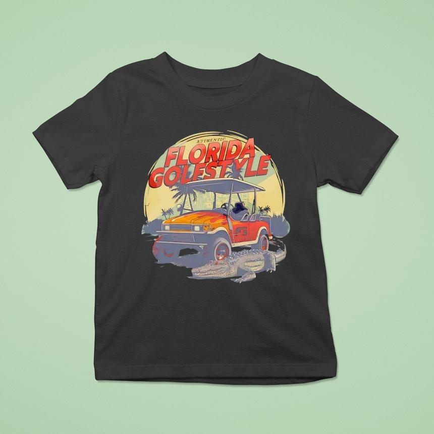 Florida Golfstyle Car Golf Crocodile Shirt