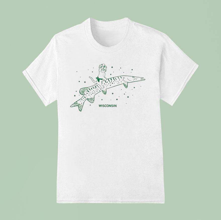 Gary Riding Musky Wisconsin Cat Fish Shirt