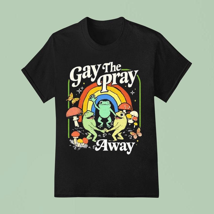 Gay The Pray Away Frogs Vintage Graphic Shirt