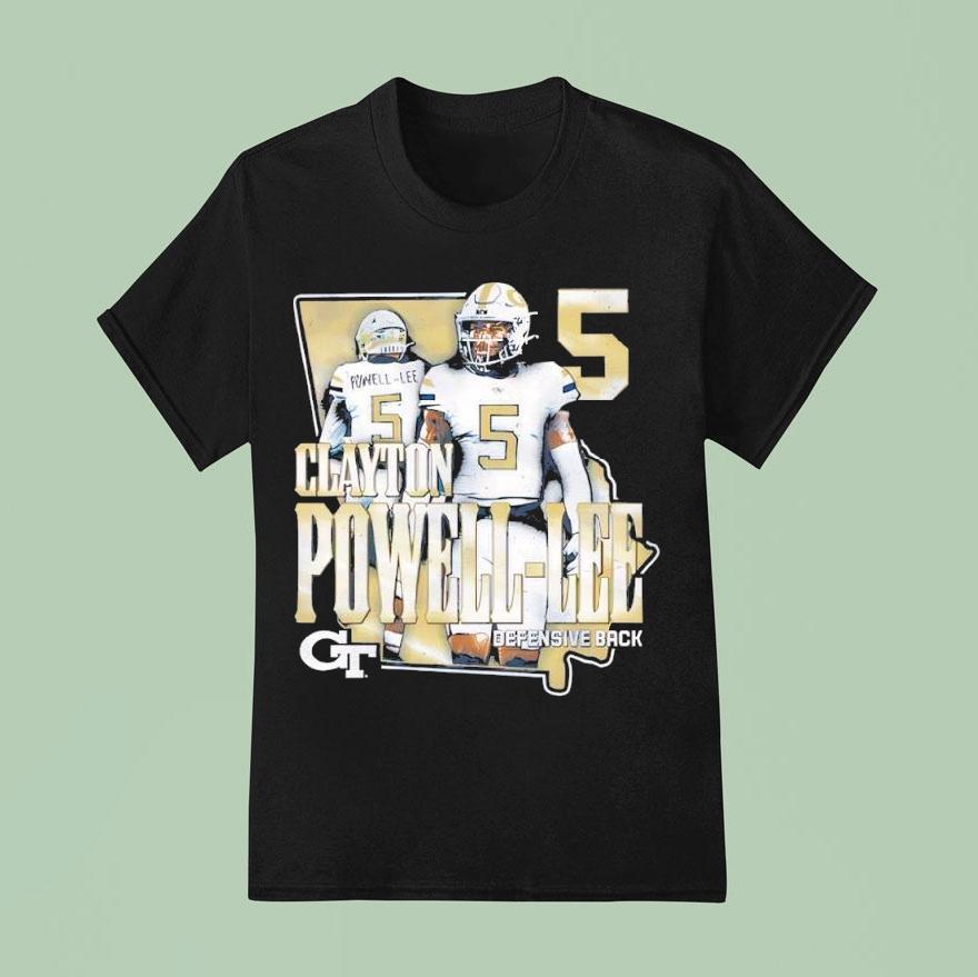 Georgia Tech Football Student Athlete State #5 Clayton Powell-lee Shirt