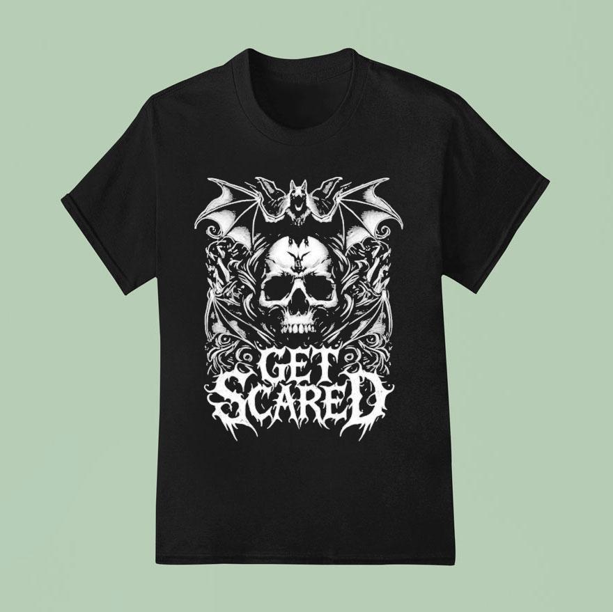 Get Scared Bat Skull Shirt