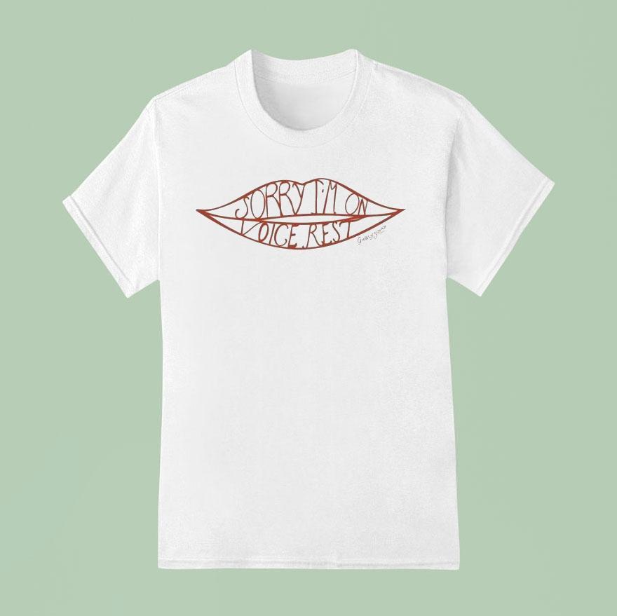 Giggly Squad Sorry I’m On Vocal Rest Lip Shirt