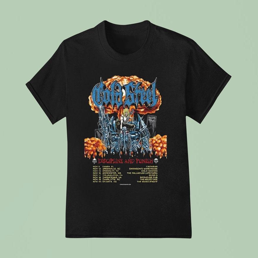 Gold Sl Discipline And Punish Tour 2025 North America November City Dates Shirt