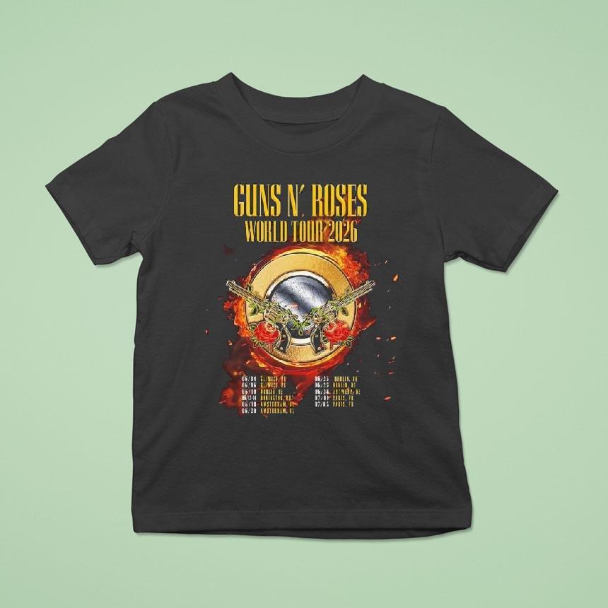 Guns N’ Roses World Tour 2026 Uk And Europe Shirt