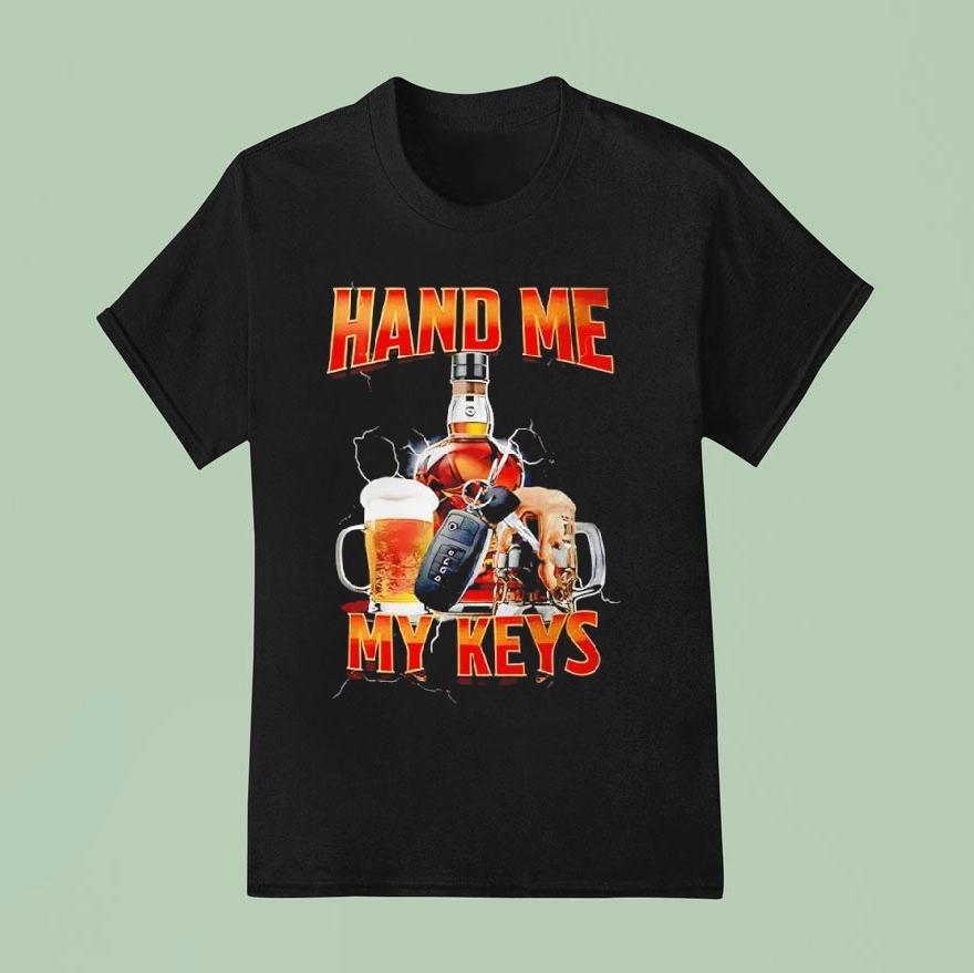 Hand Me The Keys Beer Lightning Graphic Shirt