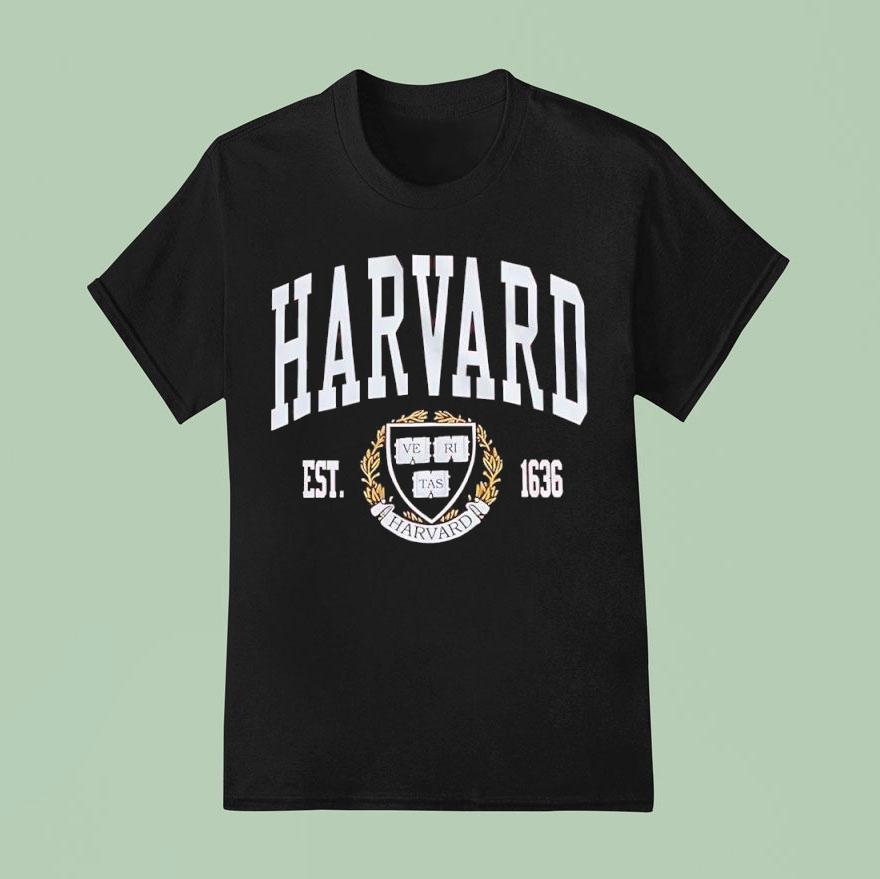 Harvard University Crest Logo Est 1636 Shirt