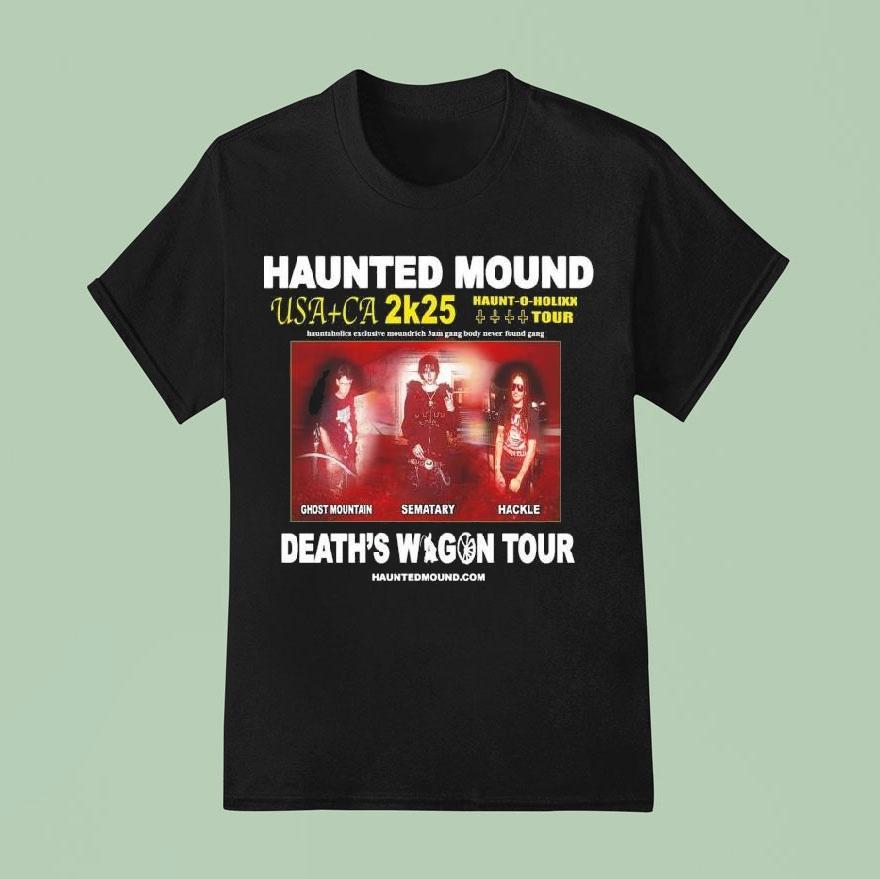 Haunted Mound Death’s Wagon Tour 2025 Shirt