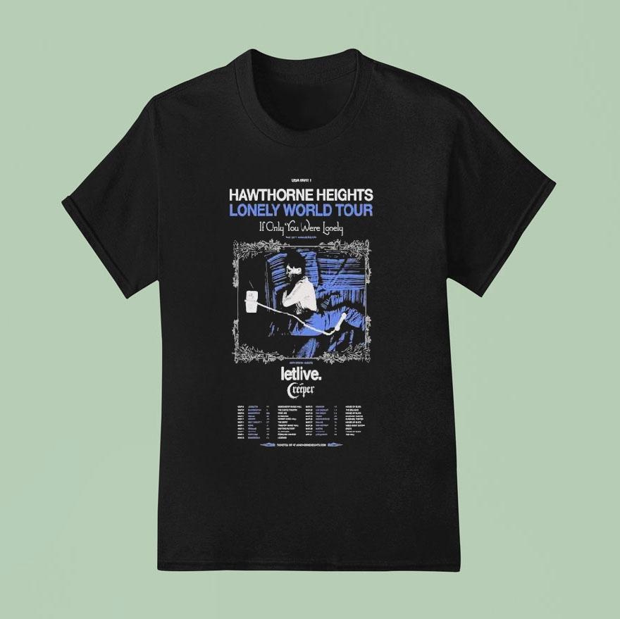 Hawthorne Heights Lonely World 2026 Tour Shirt