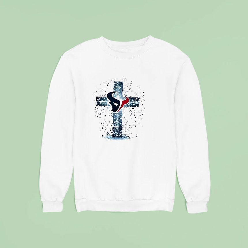 Houston Texans I Can Do All Things Through Chris Cross Shirt Houston Texans I Can Do All Things Through Chris Cross Shirt