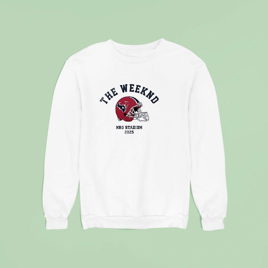 Houston Texans X The Weeknd Nrg Stadium Helmet Portrait Shirt Houston Texans X The Weeknd Nrg Stadium Helmet Portrait Shirt