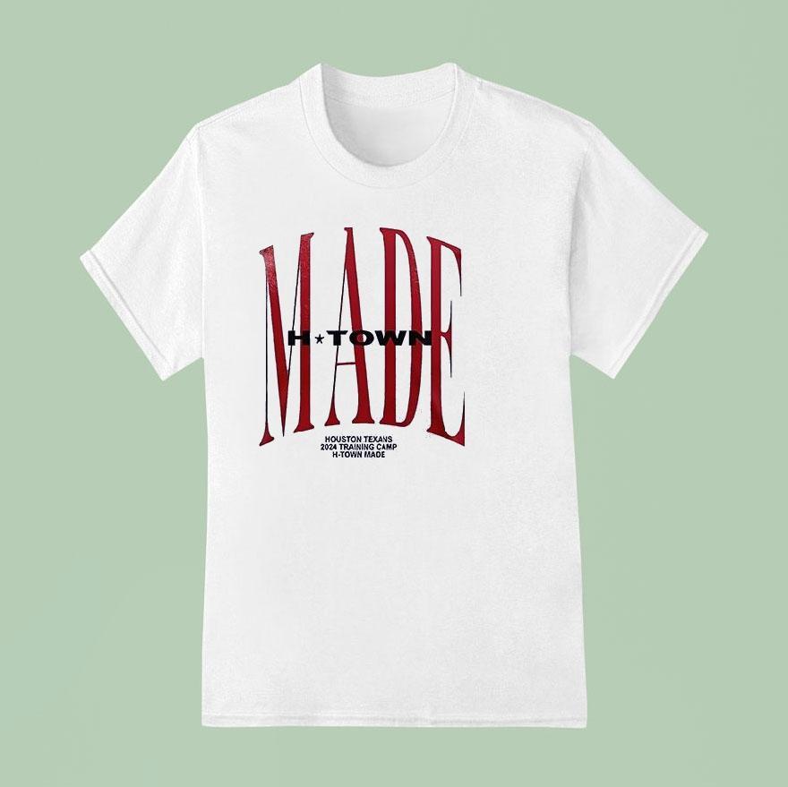 Houston Texas H Town Made Horns Up Hand Sign Shirt