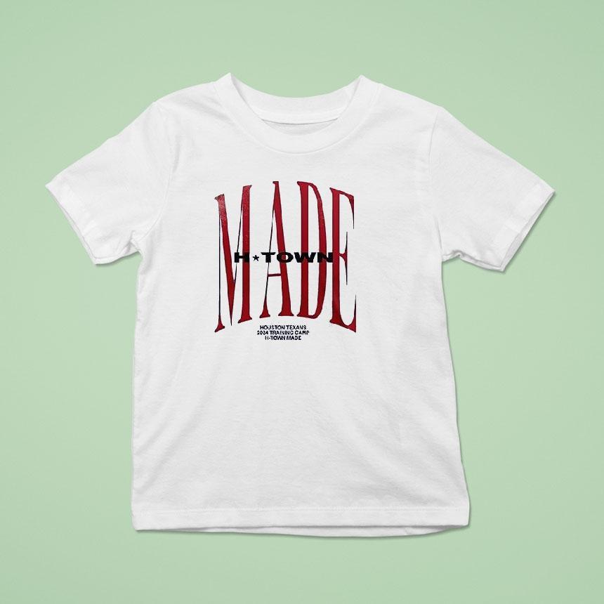 Houston Texas H Town Made Horns Up Hand Sign Shirt