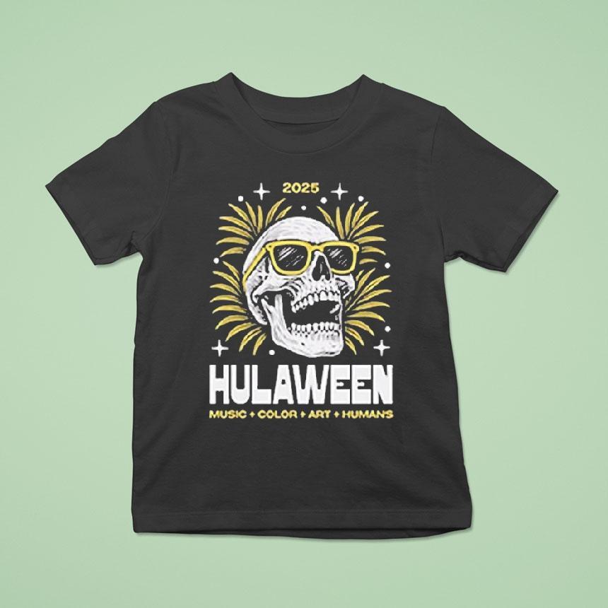 Hulaween Music Color Art Human Skull 2025 Shirt