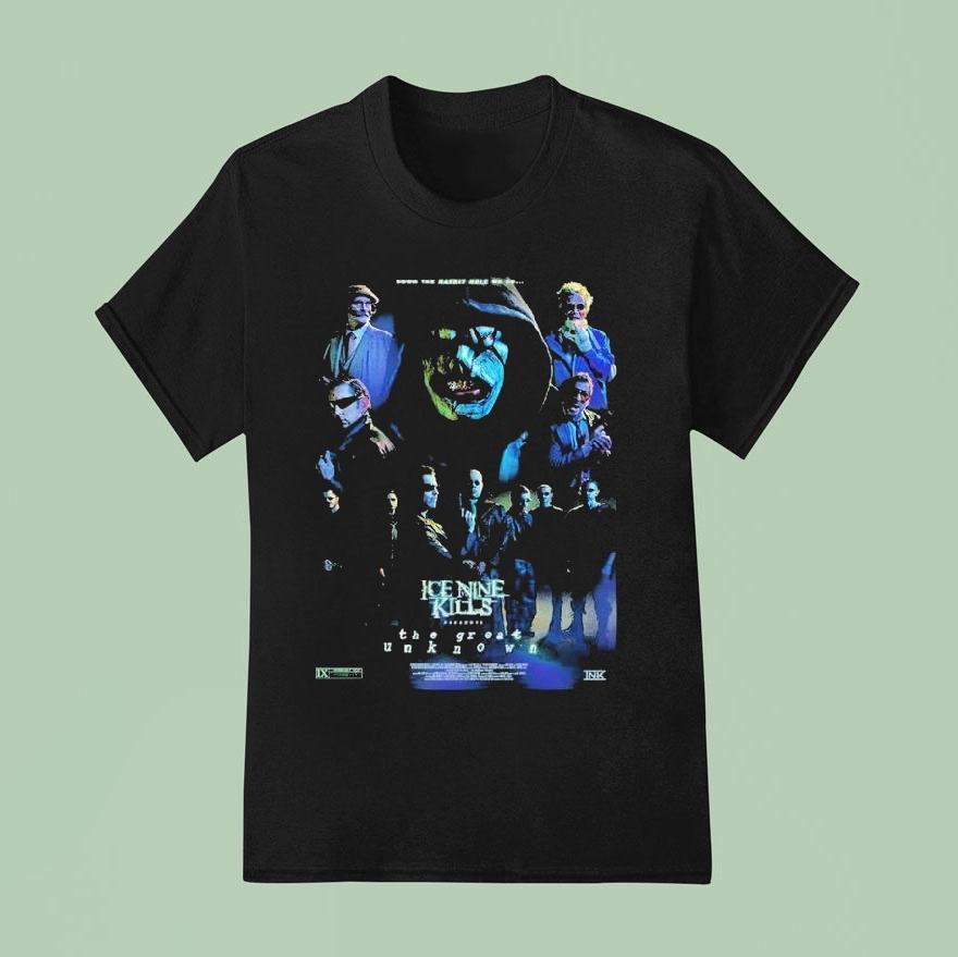 Ice Nine Kills The Great Unknown Autographed Movie Down The Rabbit Hole We Go The Matrix Inspired Shirt