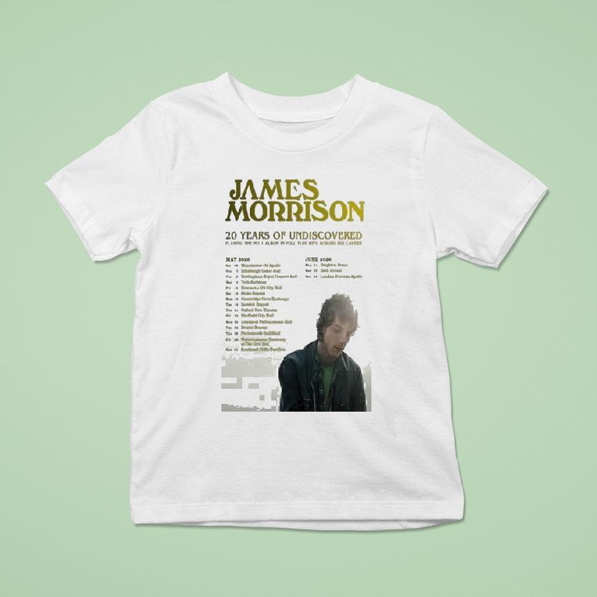 James Morrison 20 Years Of Undiscovered Tour May June 2026 Shirt