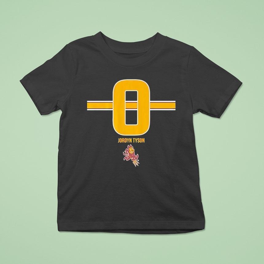 Jordyn Tyson Arizona State Sun Devils Football 0 Stripe Shirt