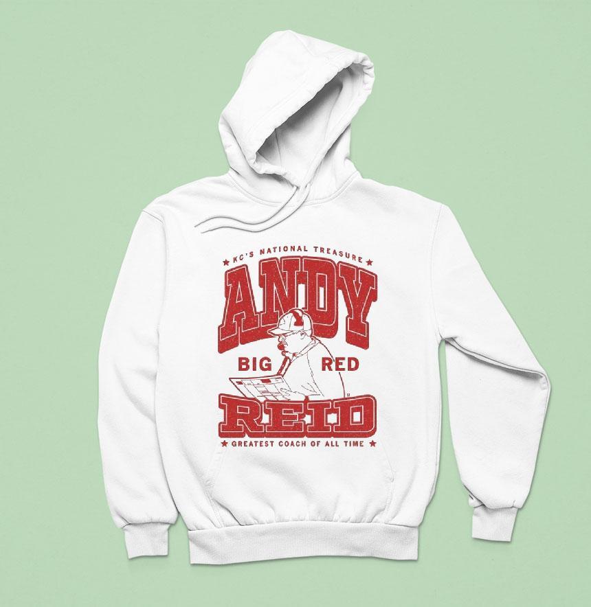 Kc's National Treasure Andy Reid Big Red Greatest Coach Of All Time Shirt Kc's National Treasure Andy Reid Big Red Greatest Coach Of All Time Shirt