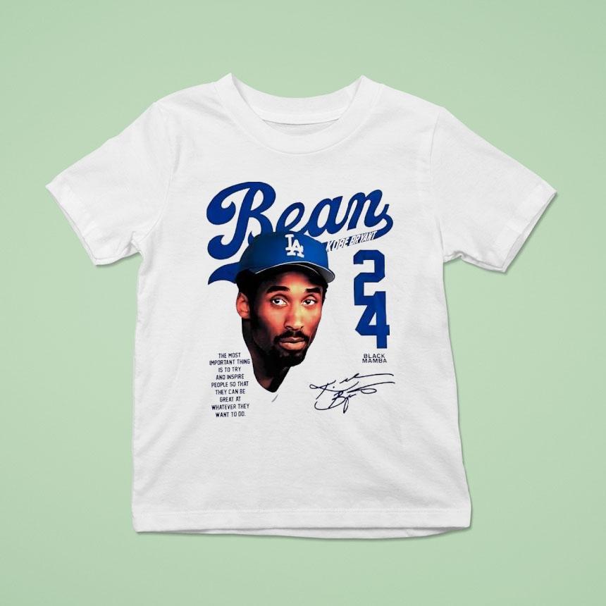 Kobe Bryant Puka Nacua Wears Bean Los Angeles Dodgers Shirt
