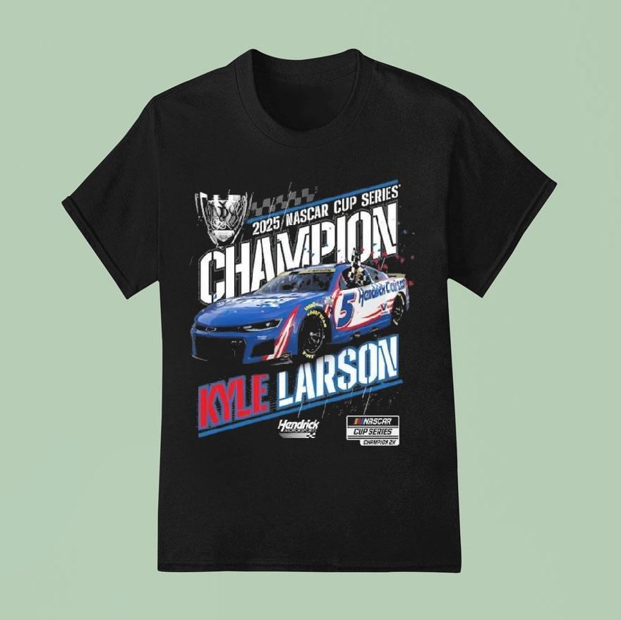 Kyle Larson Hendrick Motorsports Team Collection 2025 Nascar Cup Series Champion Shirt