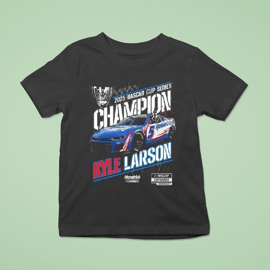 Kyle Larson Hendrick Motorsports Team Collection 2025 Nascar Cup Series Champion Shirt